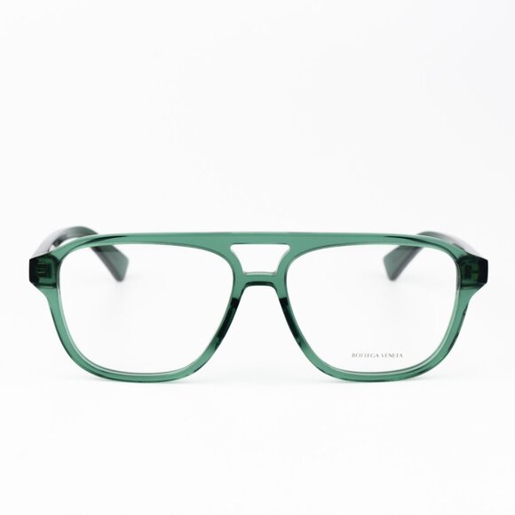 Bottega Veneta BV1294O 003 Green Pilot Women Eyeglasses BRAND NEW - Picture 3 of 12